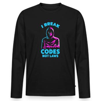 Cybersicherheitsexpertise von ethischen Hackern - Männer Premium Bio Langarmshirt - Schwarz - Vorne - Nico (187cm)