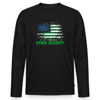 Cybersicherheitsexpertise von ethischen Hackern - Männer Premium Bio Langarmshirt - Schwarz - Vorne - Nico (187cm)