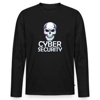 Cybersicherheitsexpertise von ethischen Hackern - Männer Premium Bio Langarmshirt - Schwarz - Vorne - Nico (187cm)