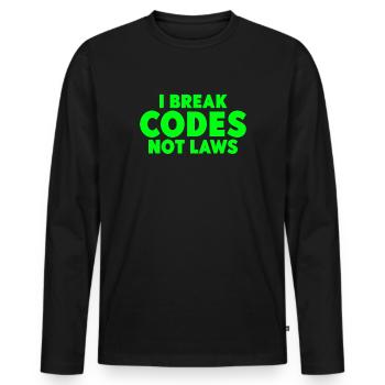 Cybersicherheitsexpertise von ethischen Hackern - Männer Premium Bio Langarmshirt - Schwarz - Vorne - Nico (187cm)