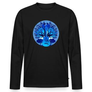 Yggdrasil Nature Musicien Arbre De Vie - T-shirt manches longues Premium bio Homme - noir - Devant - Nico (187cm)