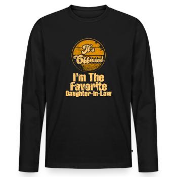 Je suis la belle-fille préférée - T-shirt manches longues Premium bio Homme - noir - Devant - Nico (187cm)