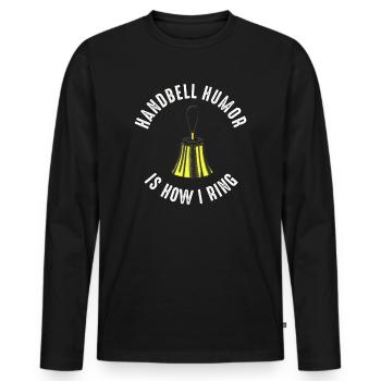 Chorale Instrument de musique Cloche à main Chorale - T-shirt manches longues Premium bio Homme - noir - Devant - Nico (187cm)