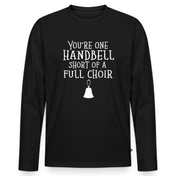 Chorale Instrument de musique Cloche à main Chorale - T-shirt manches longues Premium bio Homme - noir - Devant - Nico (187cm)