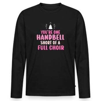 Chorale Instrument de musique Cloche à main Chorale - T-shirt manches longues Premium bio Homme - noir - Devant - Nico (187cm)
