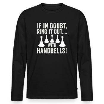 Chorale Instrument de musique Cloche à main Chorale - T-shirt manches longues Premium bio Homme - noir - Devant - Nico (187cm)