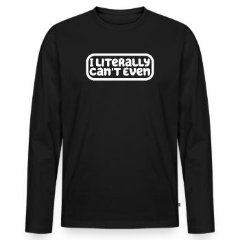 Je ne m’en soucie même pas - T-shirt manches longues Premium bio Homme - noir - Devant - Nico (187cm)