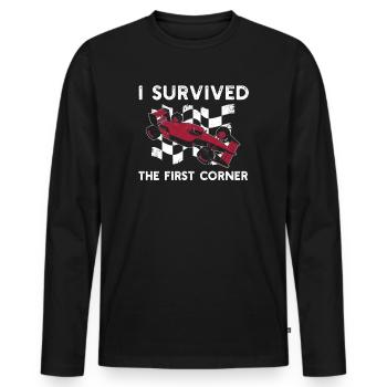 Simracer Esports Enthusiast Sim Racing - Men's Premium Organic Long Sleeve Shirt - black - Front - Nico (187cm)