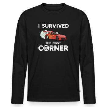 Simracer Esports Enthusiast Sim Racing - Men's Premium Organic Long Sleeve Shirt - black - Front - Nico (187cm)