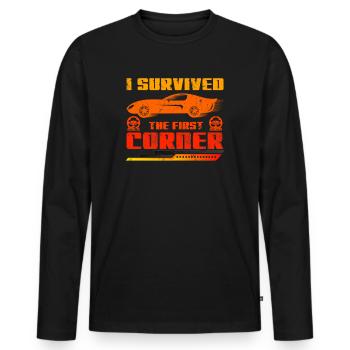 Simracer Esports Enthusiast Sim Racing - Men's Premium Organic Long Sleeve Shirt - black - Front - Nico (187cm)