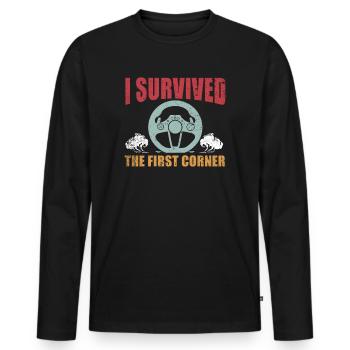 Simracer Esports Enthusiast Sim Racing - Men's Premium Organic Long Sleeve Shirt - black - Front - Nico (187cm)