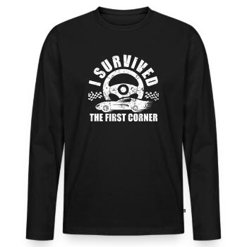 Simracer Esports Enthusiast Sim Racing - Men's Premium Organic Long Sleeve Shirt - black - Front - Nico (187cm)