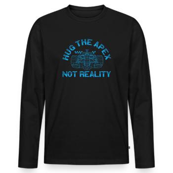 Simracer Esports Enthusiast Sim Racing - Men's Premium Organic Long Sleeve Shirt - black - Front - Nico (187cm)