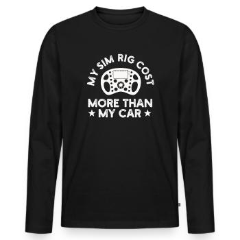 Simracer Esports Enthusiast Sim Racing - Men's Premium Organic Long Sleeve Shirt - black - Front - Nico (187cm)