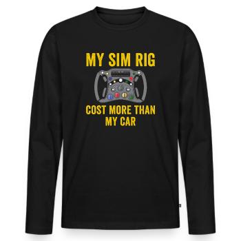 Simracer Esports Enthusiast Sim Racing - Men's Premium Organic Long Sleeve Shirt - black - Front - Nico (187cm)