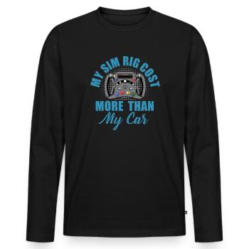 Simracer Esports Enthusiast Sim Racing - Men's Premium Organic Long Sleeve Shirt - black - Front - Nico (187cm)