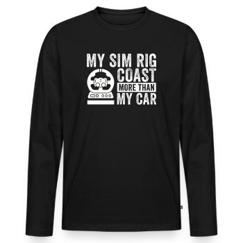 Simracer Esports Enthusiast Sim Racing - Men's Premium Organic Long Sleeve Shirt - black - Front - Nico (187cm)