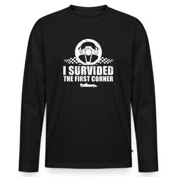 Simracer Esports Enthusiast Sim Racing - Men's Premium Organic Long Sleeve Shirt - black - Front - Nico (187cm)