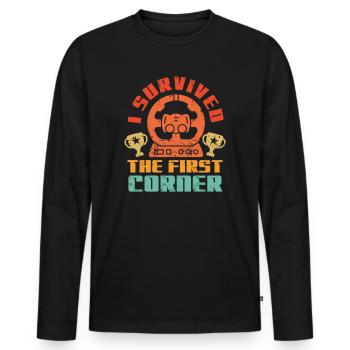 Simracer Esports Enthusiast Sim Racing - Men's Premium Organic Long Sleeve Shirt - black - Front - Nico (187cm)