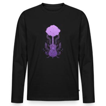 Yggdrasil Nature Musicien Arbre De Vie - T-shirt manches longues Premium bio Homme - noir - Devant - Nico (187cm)