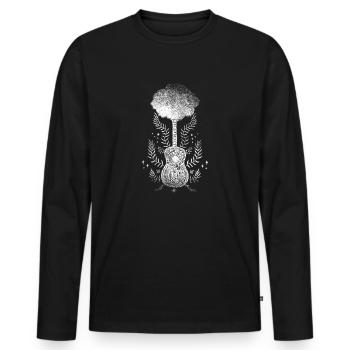 Yggdrasil Nature Musicien Arbre De Vie - T-shirt manches longues Premium bio Homme - noir - Devant - Nico (187cm)
