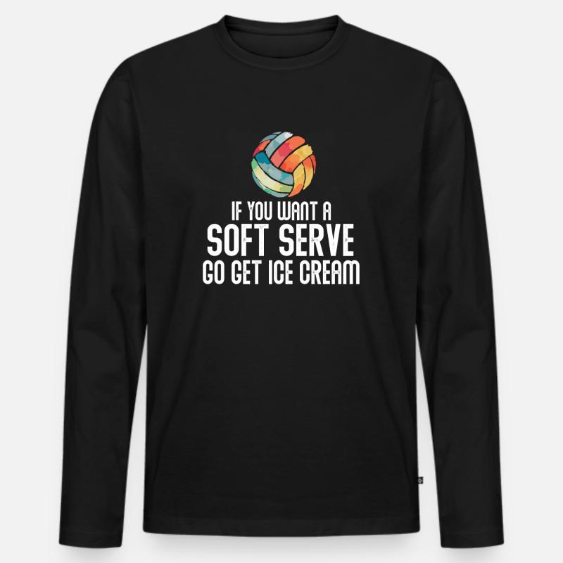 Wenn Sie ein Softeis wollen, holen Sie sich Eis Männer Premium Bio Langarmshirt
