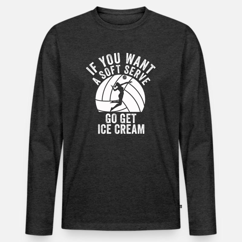 Wenn Sie ein Softeis wollen, holen Sie sich Eis Männer Premium Bio Langarmshirt