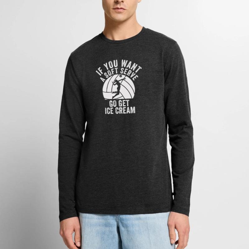 Wenn Sie ein Softeis wollen, holen Sie sich Eis Männer Premium Bio Langarmshirt
