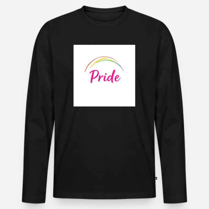 Pride - Männer Premium Bio Langarmshirt - Schwarz