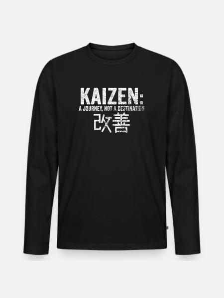 Kaizen A Journey Not A Destination - Men's Premium Organic Long Sleeve Shirt - black