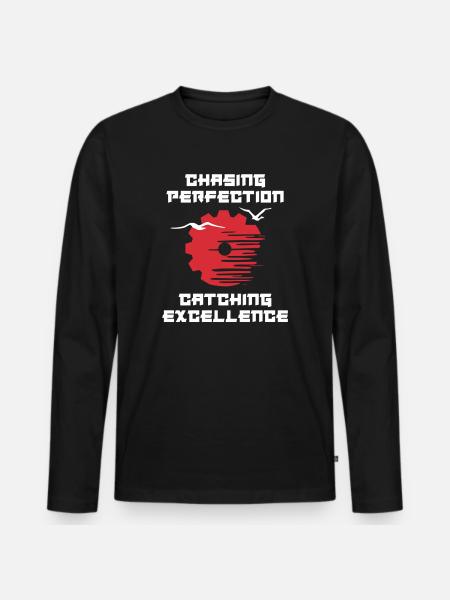 Kaizen Mindset Chasing Perfection - Men's Premium Organic Long Sleeve Shirt - black