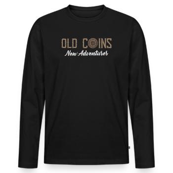 Numismatics Coin Roman Collection - Men's Premium Organic Long Sleeve Shirt - black - Front - Nico (187cm)