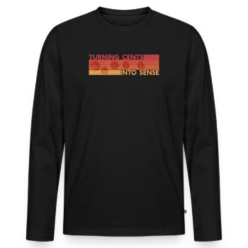 Numismatics Coin Collector Passion - Men's Premium Organic Long Sleeve Shirt - black - Front - Nico (187cm)