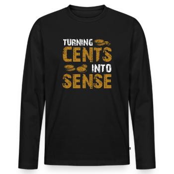 Numismatics Coin Collector Passion - Men's Premium Organic Long Sleeve Shirt - black - Front - Nico (187cm)