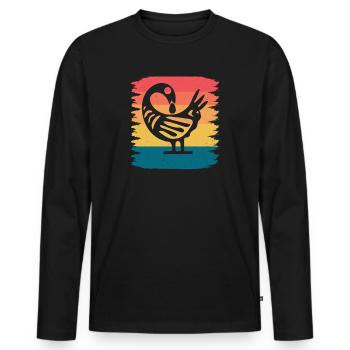 Sankofa Symbol Adinkra Ghana Schwarz - Männer Premium Bio Langarmshirt - Schwarz - Vorne - Nico (187cm)