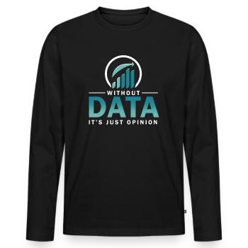 Conception amusante pour les passionnés de données - T-shirt manches longues Premium bio Homme - noir - Devant - Nico (187cm)