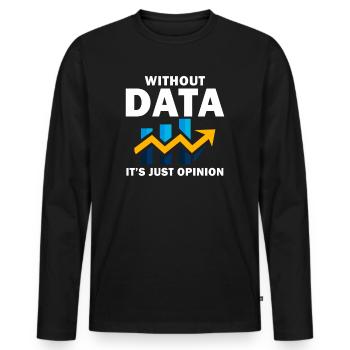 Conception amusante pour les passionnés de données - T-shirt manches longues Premium bio Homme - noir - Devant - Nico (187cm)
