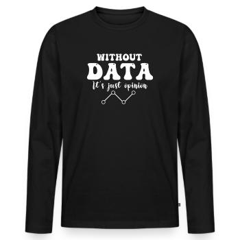 Conception amusante pour les passionnés de données - T-shirt manches longues Premium bio Homme - noir - Devant - Nico (187cm)