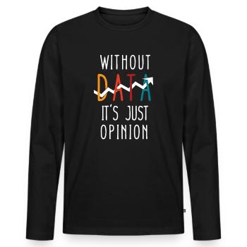Conception amusante pour les passionnés de données - T-shirt manches longues Premium bio Homme - noir - Devant - Nico (187cm)