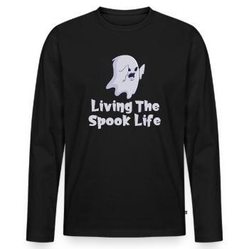 Vivre la vie fantôme Spook Life Appât - T-shirt manches longues Premium bio Homme - noir - Devant - Nico (187cm)