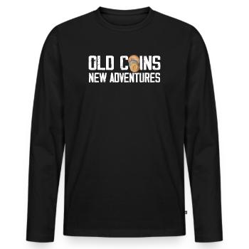 Numismatics Coin Roman Collection - Men's Premium Organic Long Sleeve Shirt - black - Front - Nico (187cm)