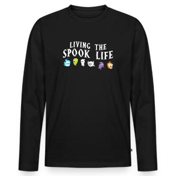 Vivre la vie fantôme Spook Life Appât - T-shirt manches longues Premium bio Homme - noir - Devant - Nico (187cm)