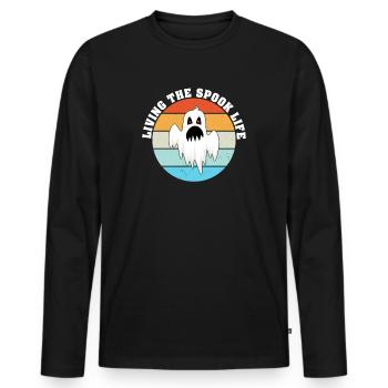 Living The Spook Life Ghost Bait - Men's Premium Organic Long Sleeve Shirt - black - Front - Nico (187cm)