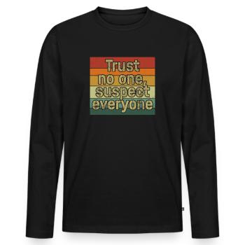 Murder Mystery Dinner Fun Night - Men's Premium Organic Long Sleeve Shirt - black - Front - Nico (187cm)