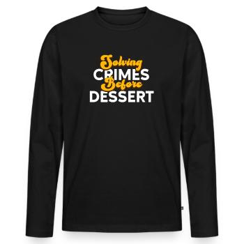 Murder Mystery Dinner Fun Night - T-shirt manches longues Premium bio Homme - noir - Devant - Nico (187cm)
