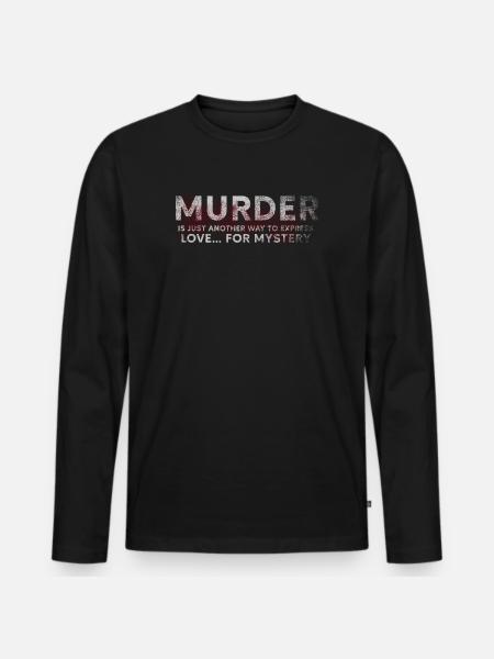 Murder Mystery Dinner Fun Night - Men's Premium Organic Long Sleeve Shirt - black