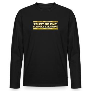 Murder Mystery Dinner Fun Night - T-shirt manches longues Premium bio Homme - noir - Devant - Nico (187cm)