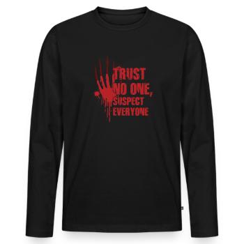 Murder Mystery Dinner Fun Night - T-shirt manches longues Premium bio Homme - noir - Devant - Nico (187cm)