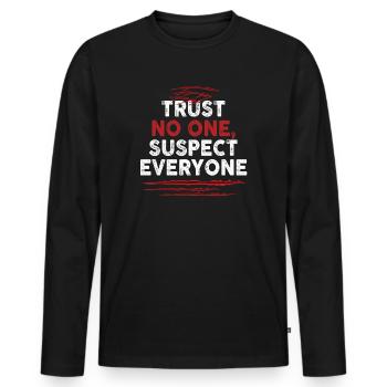 Krimi-Dinner-Spaß-Nacht - Männer Premium Bio Langarmshirt - Schwarz - Vorne - Nico (187cm)