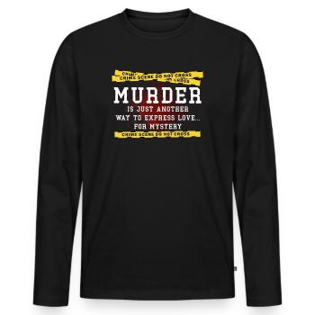 Murder Mystery Dinner Fun Night - T-shirt manches longues Premium bio Homme - noir - Devant - Nico (187cm)